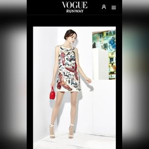 Alice & Olivia beaded embroidered sequins Bird shift sleeveless mini dress